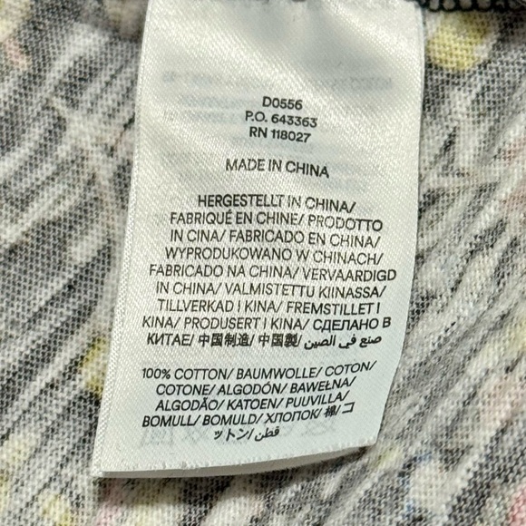 Boden Floral Print High Neck Short Sleeve Knee Length Cotton Dress Size 6L - Picture 12 of 13